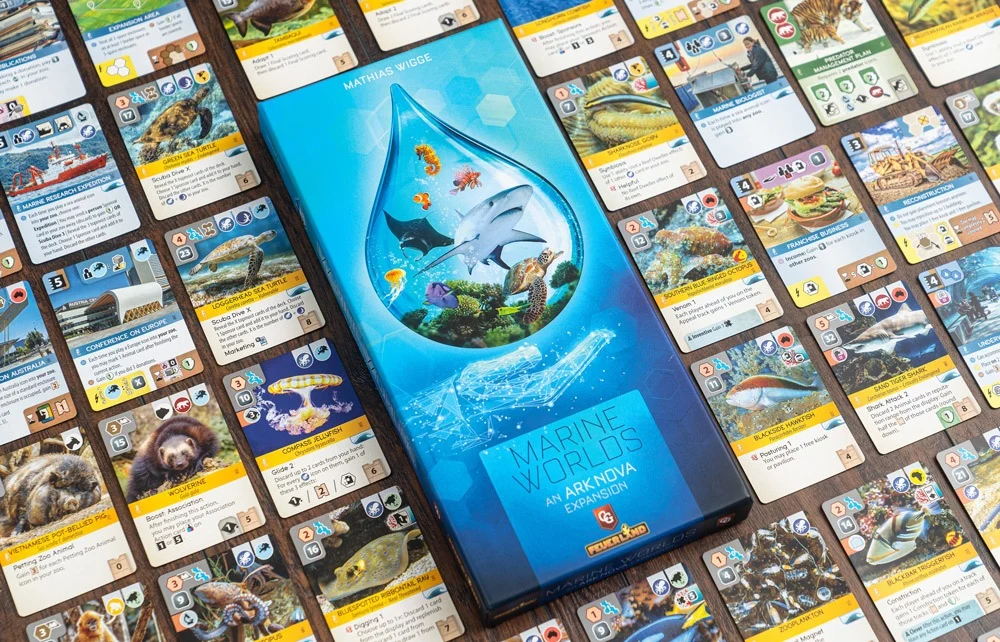Ark Nova Marine Worlds družabna igra kartice