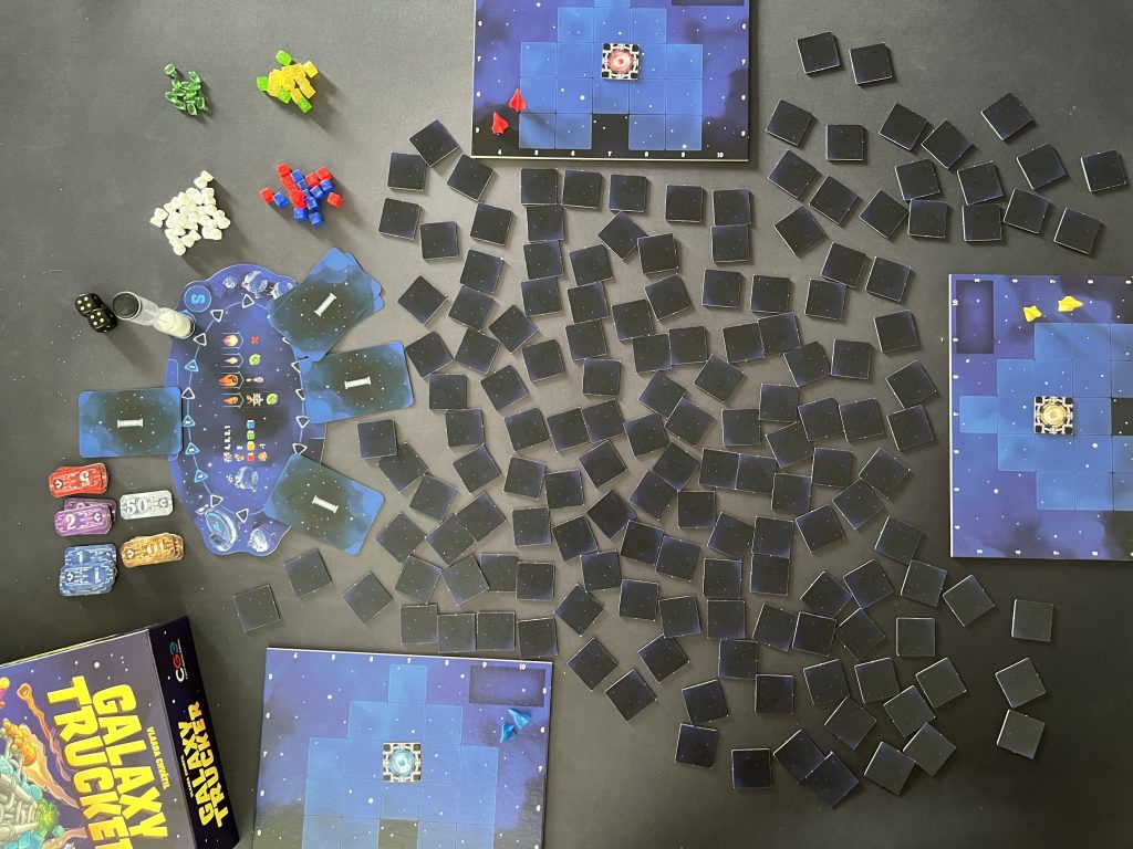 Galaxy Trucker Družabna igra začetna postavitev