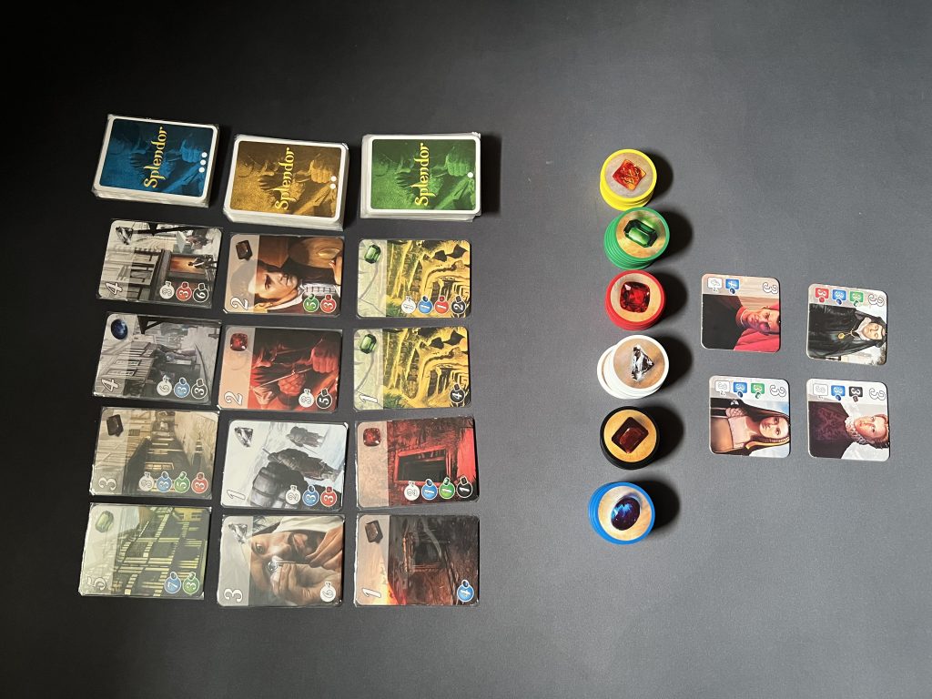 Splendor družabna igra postavitev