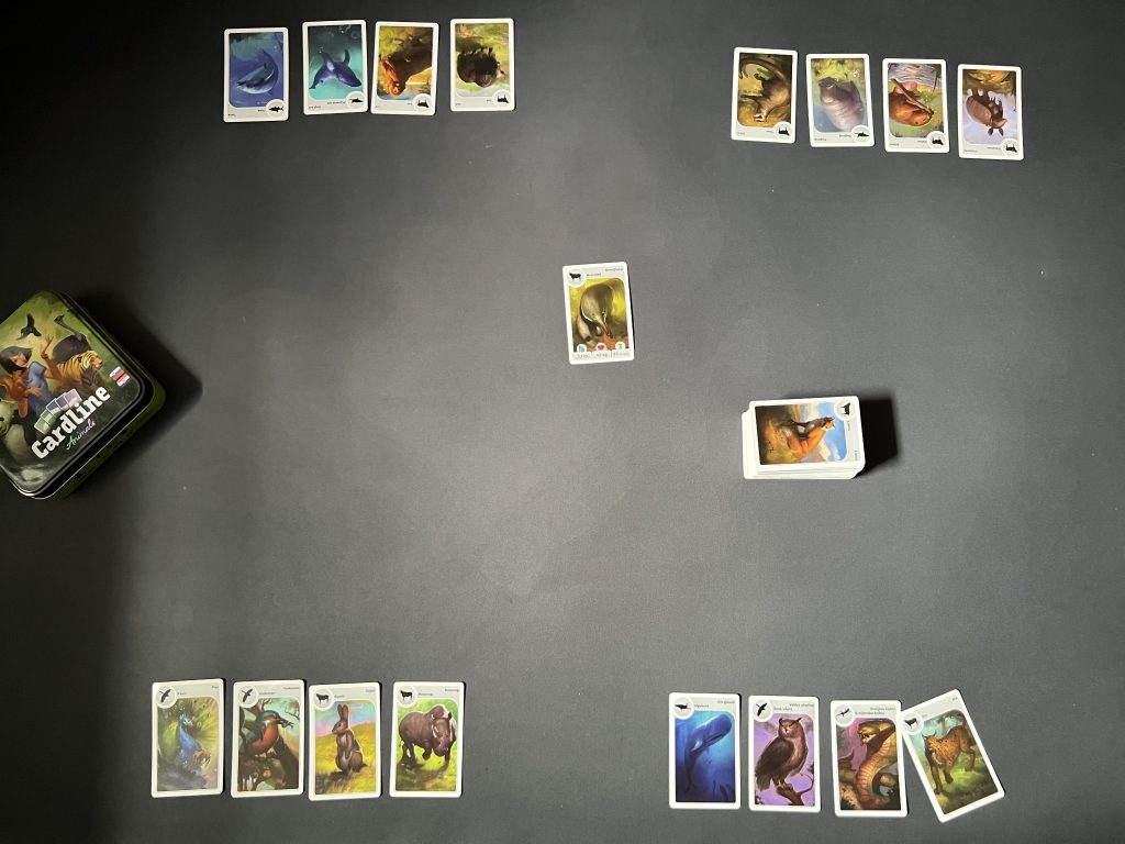 Cardline animals družabna igra priprava