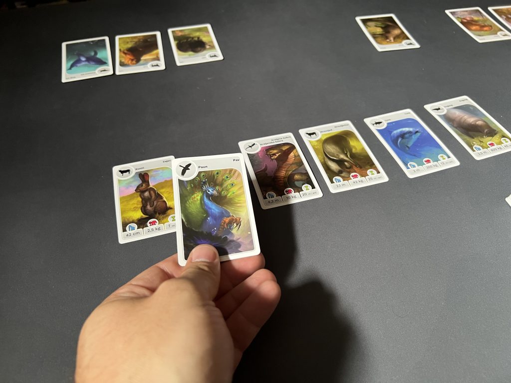 Cardline animals družabna igra potek igre