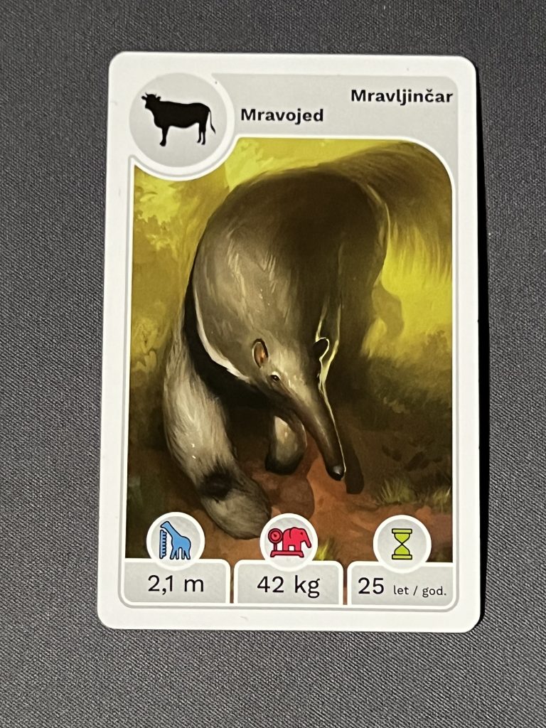 Cardline animals družabna igra kartica