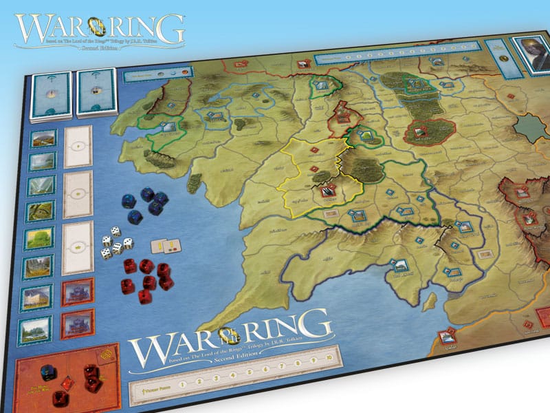 War of the Ring družabna igra plošča