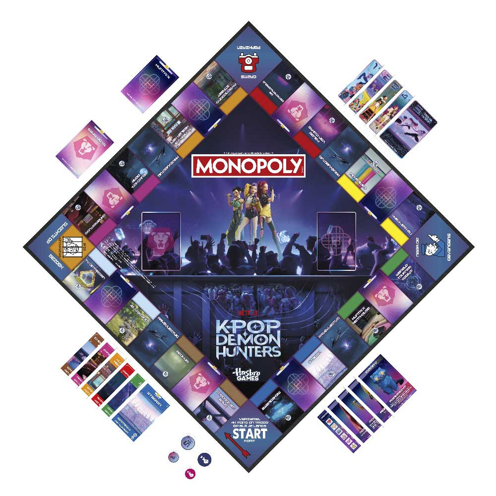 Monopoly KPop Demon Hunters igralna plošča